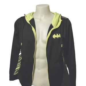 Batman DC Comics Jacket Small Men's S-15 Logo Adult Full Zip Hooded Coat Black @